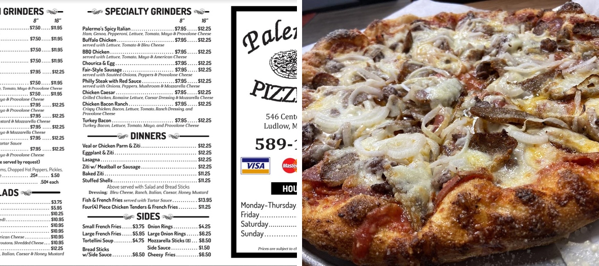 Palermo's Pizzeria Menu