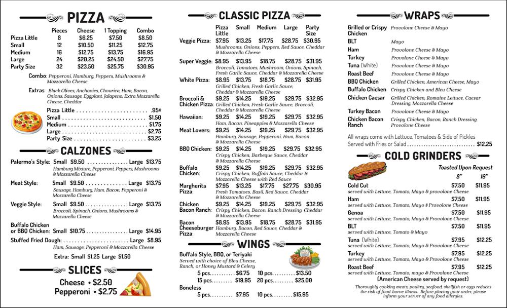 Palermo's Pizzeria Menu image 2